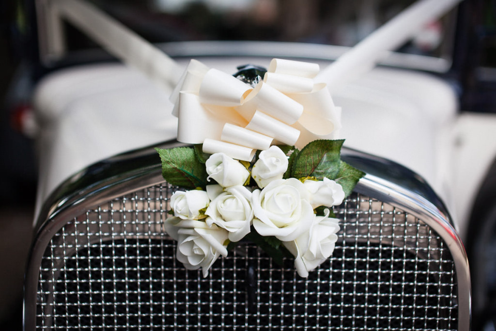 wedding car detail photographed
